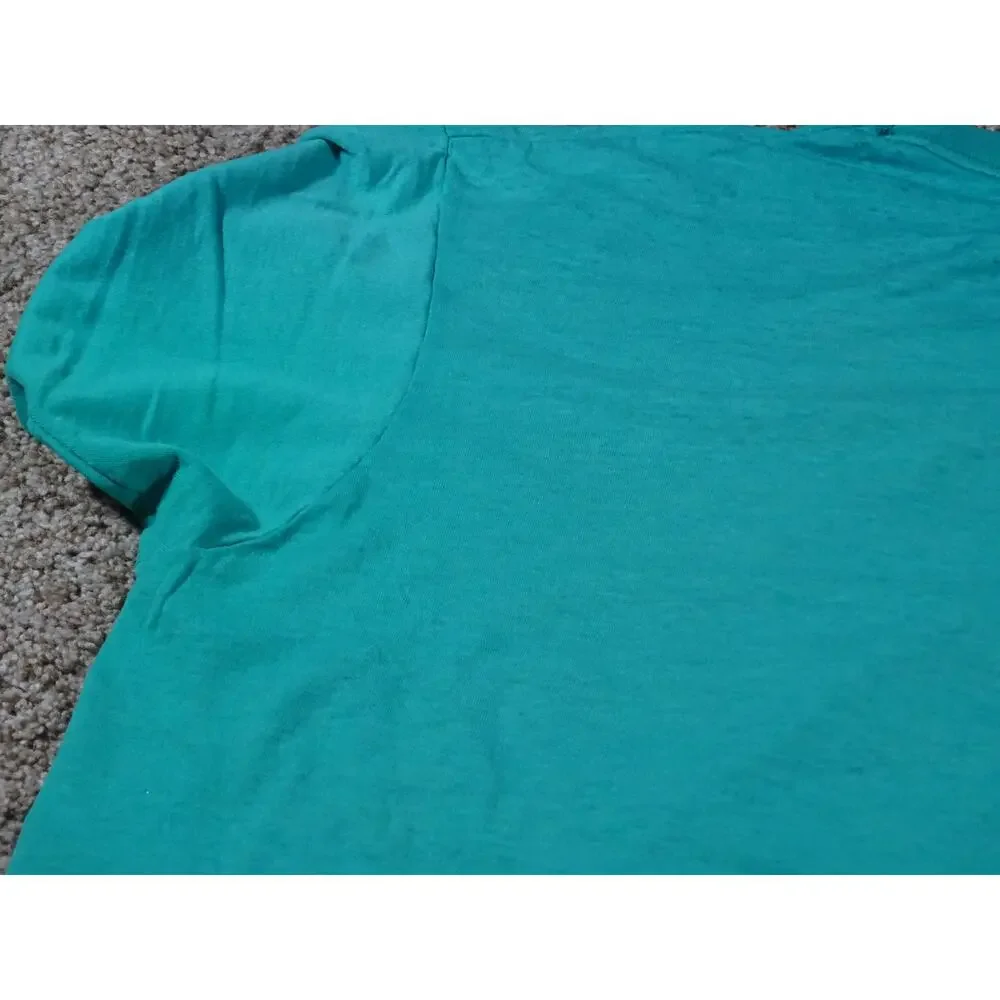Vintage Capt John Boats Whale Watch T Shirt S Teal Plymouth MA Coastal Gorpcore